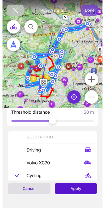 Attach to the roads 1 ios