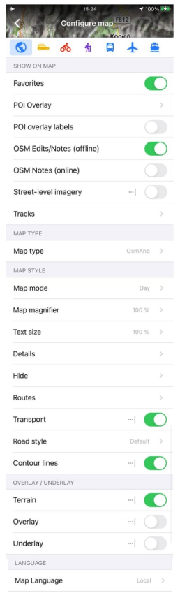 Configure map ios