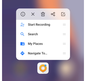 Icon&#39;s context menu