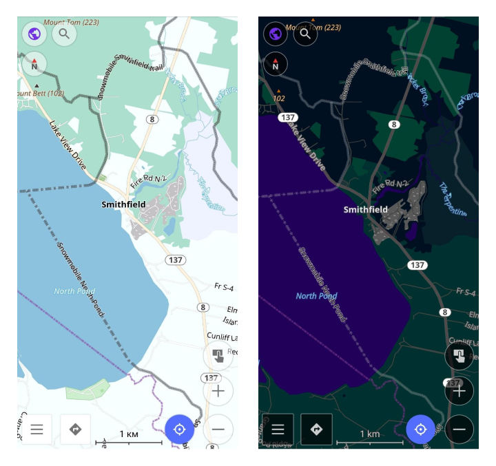 Snowmobile map style