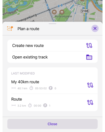 Plan a route ios