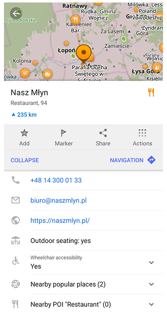 Menu contextuel Android