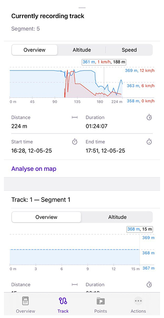 Віджет запису поїздки