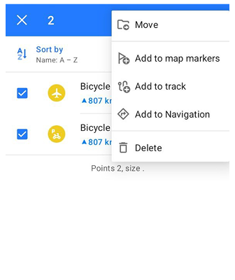 إجراء حذف المفضلة أندرويد