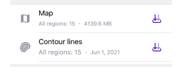 Download map menu general iOS