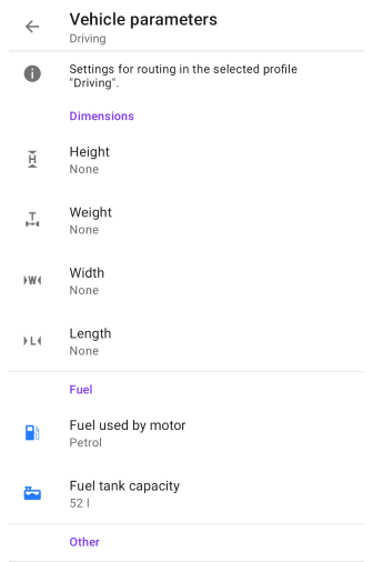 Navigation Settings Android