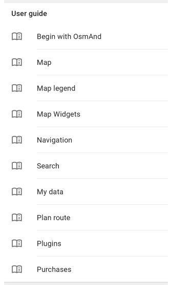 Offline-Hilfe Android-Screenshot