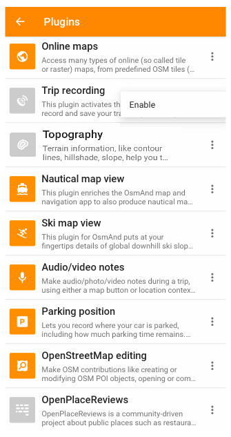 Plugins aktivieren Android