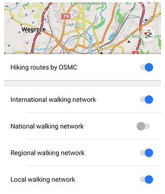 Classes d&#39;itinéraires