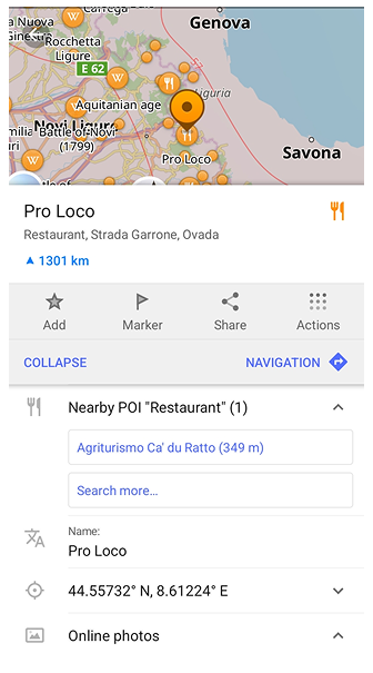 POI vicini Android