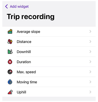 Afstand/Start-Stop widget toevoegen in iOS