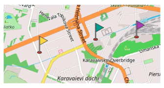 Kaartmarkeringen Android