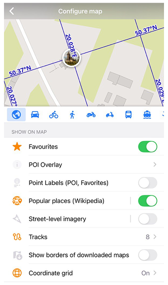 Konfiguruj mapę iOS