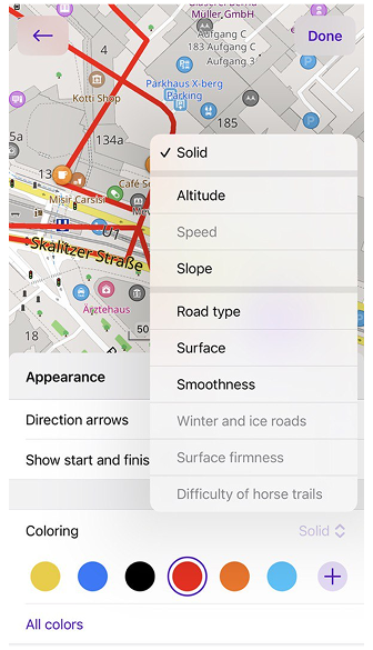 Coloring Context Menu IOS