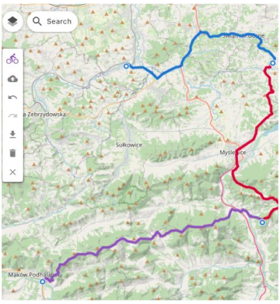 OsmAnd Web Gerir Percurso