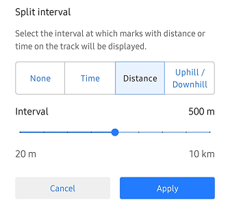 Split interval Android