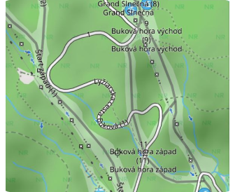 Harita rotaları - kayak pistleri