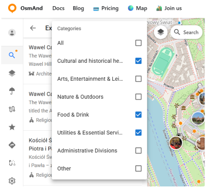Опції пошуку